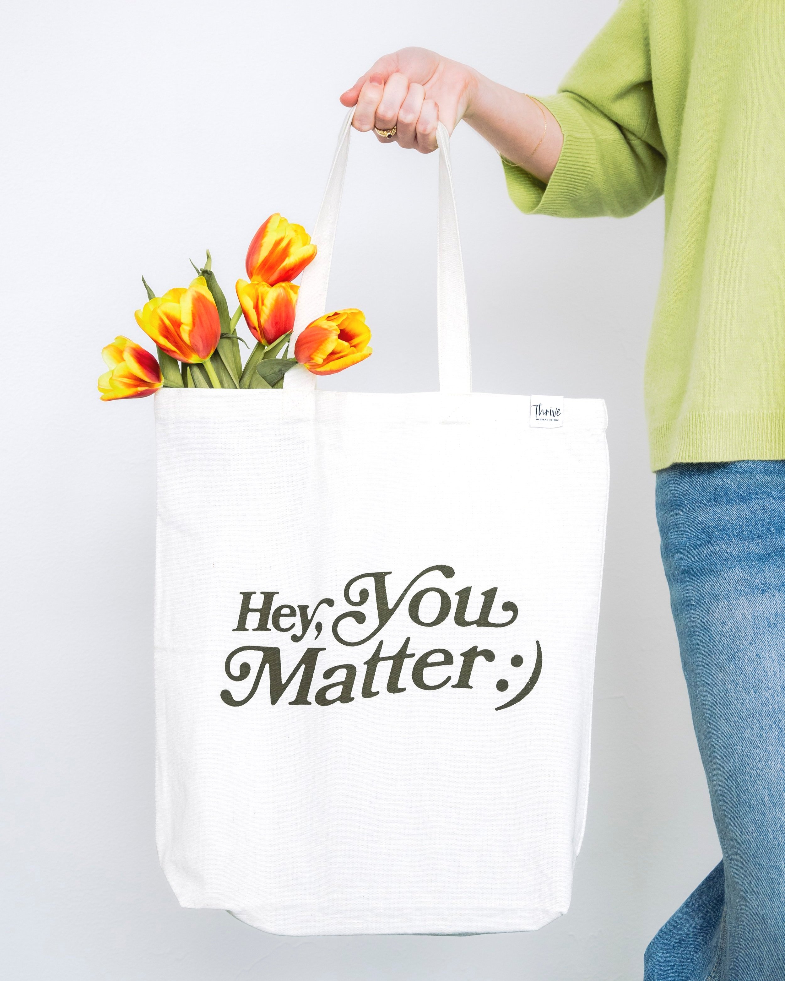 Hey, You Matter :) Tote - Recycled Canvas