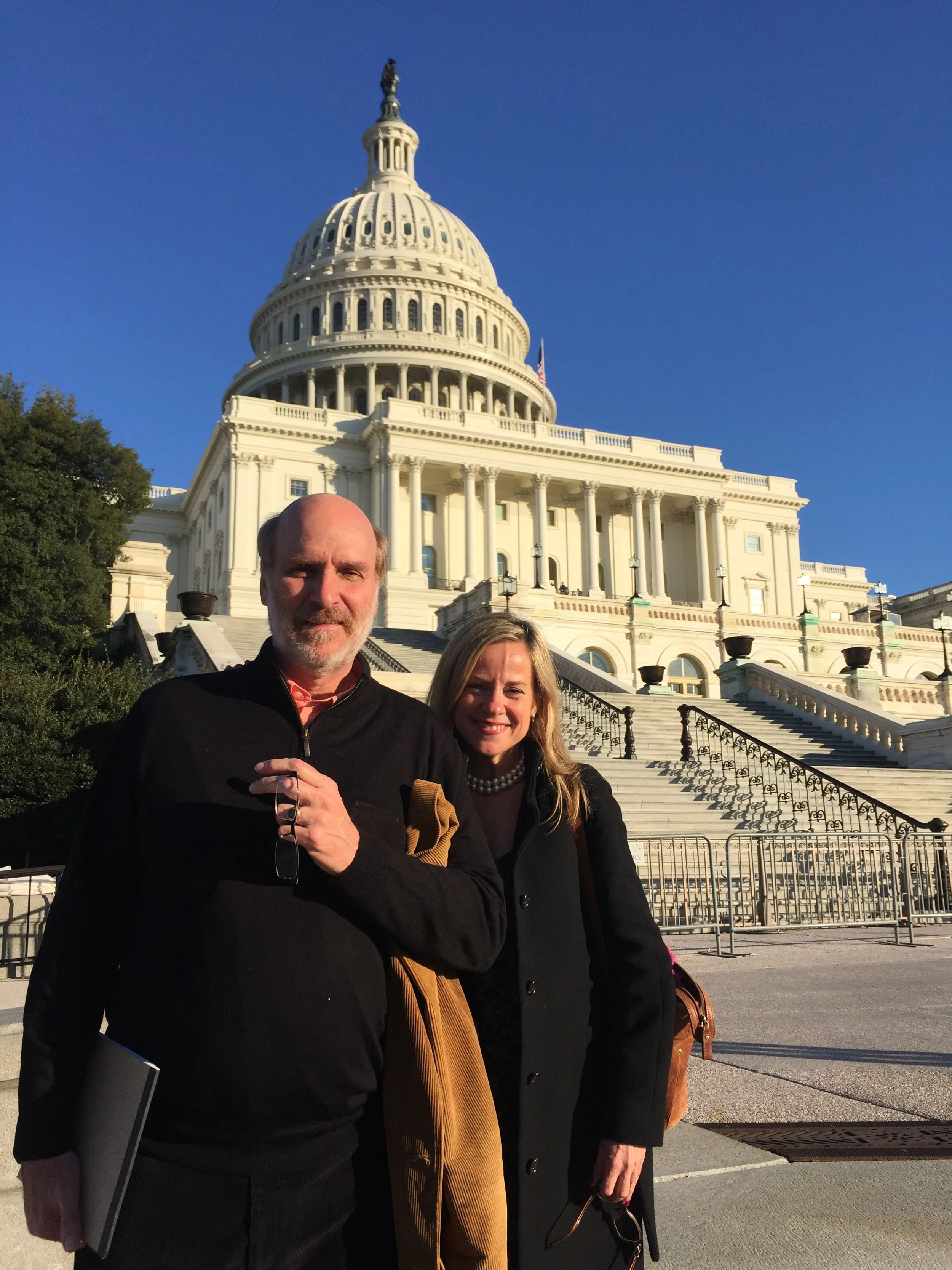 Authors Jay Pridmore and Christine Wolf of Politics, Partnerships, & Power: The Lives of Ralph E. and Marguerite Stitt Church