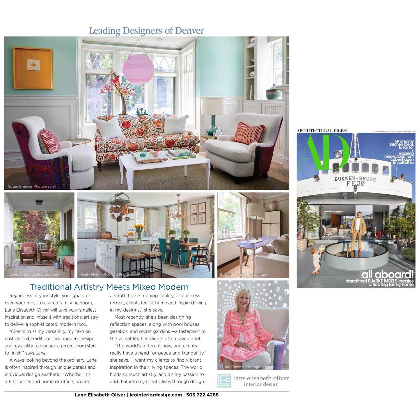 #HappyInteriors as seen in the 2020 Architectural Digest November Issue for Colorado subscribers. 

#lockdownluxury #kickthecovidblues #brunschwigandfils #anthropologie #customironies #visualcomfort #forgloir #devotiontwins #sapanadreams #paulnewmyer