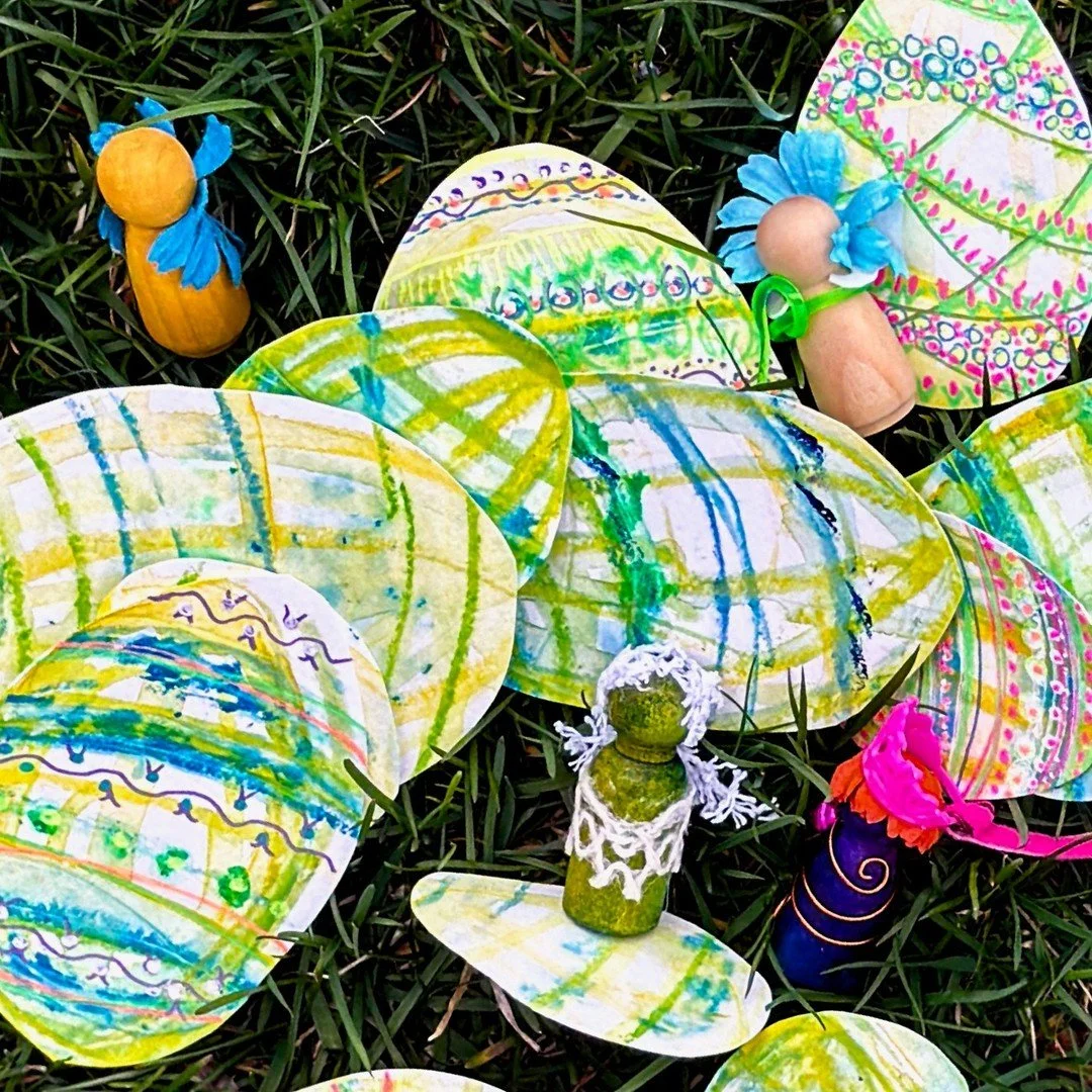 This year's batch of paper Easter eggs, ready to exhib in @sharehaven.life