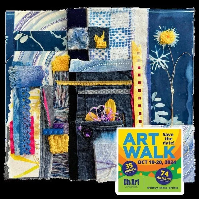 It's ART WALK weekend with 74 ARTISTS showing in 35 HOMES in Chevy Chase, MD and DC!
🏠 House #8 -- 3520 Bradley Lane
🖍️ Sat 10/21 -- 12pm - 5pm
🖍️ Sun 10/22 -- 12pm - 5pm
🌈 Swing by and score a FREE "Mini Mindfulness Texture Toy" (wh