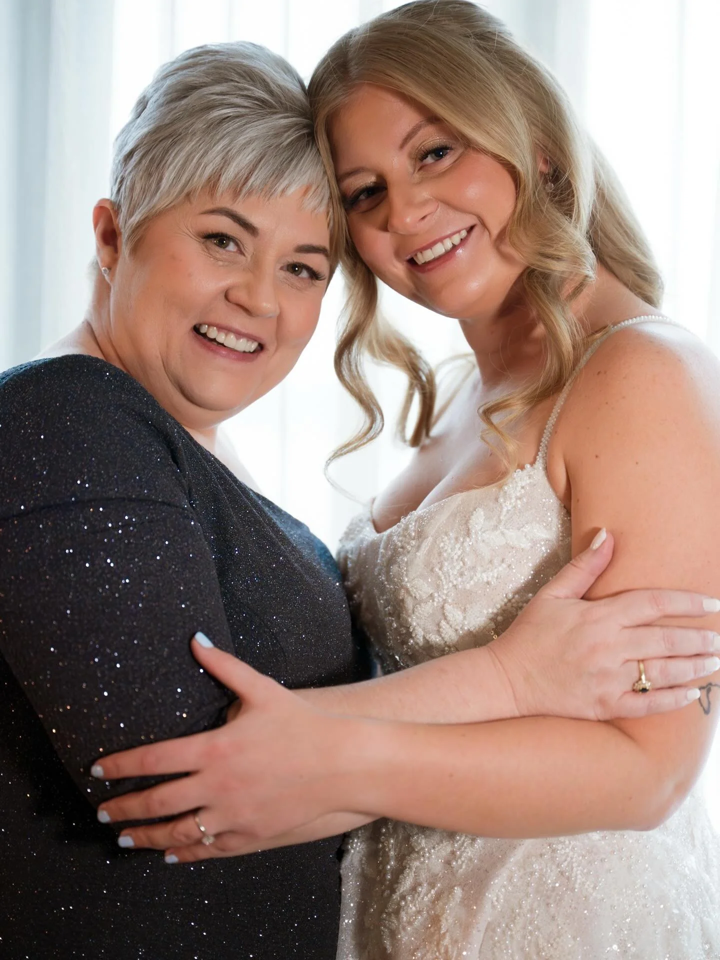 My last 2 makeups of 2025 &amp; probably my most special 🩷  My mom &amp; Sister on her wedding day. 

Bridal hair by @hairbycarm