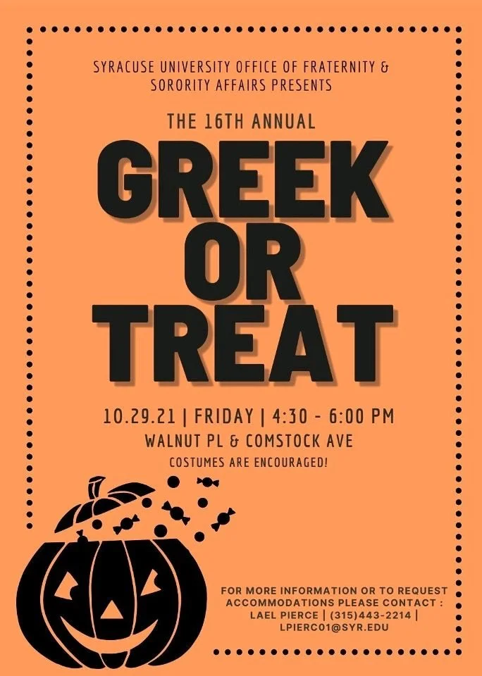 Syracuse University Greek or Treat 