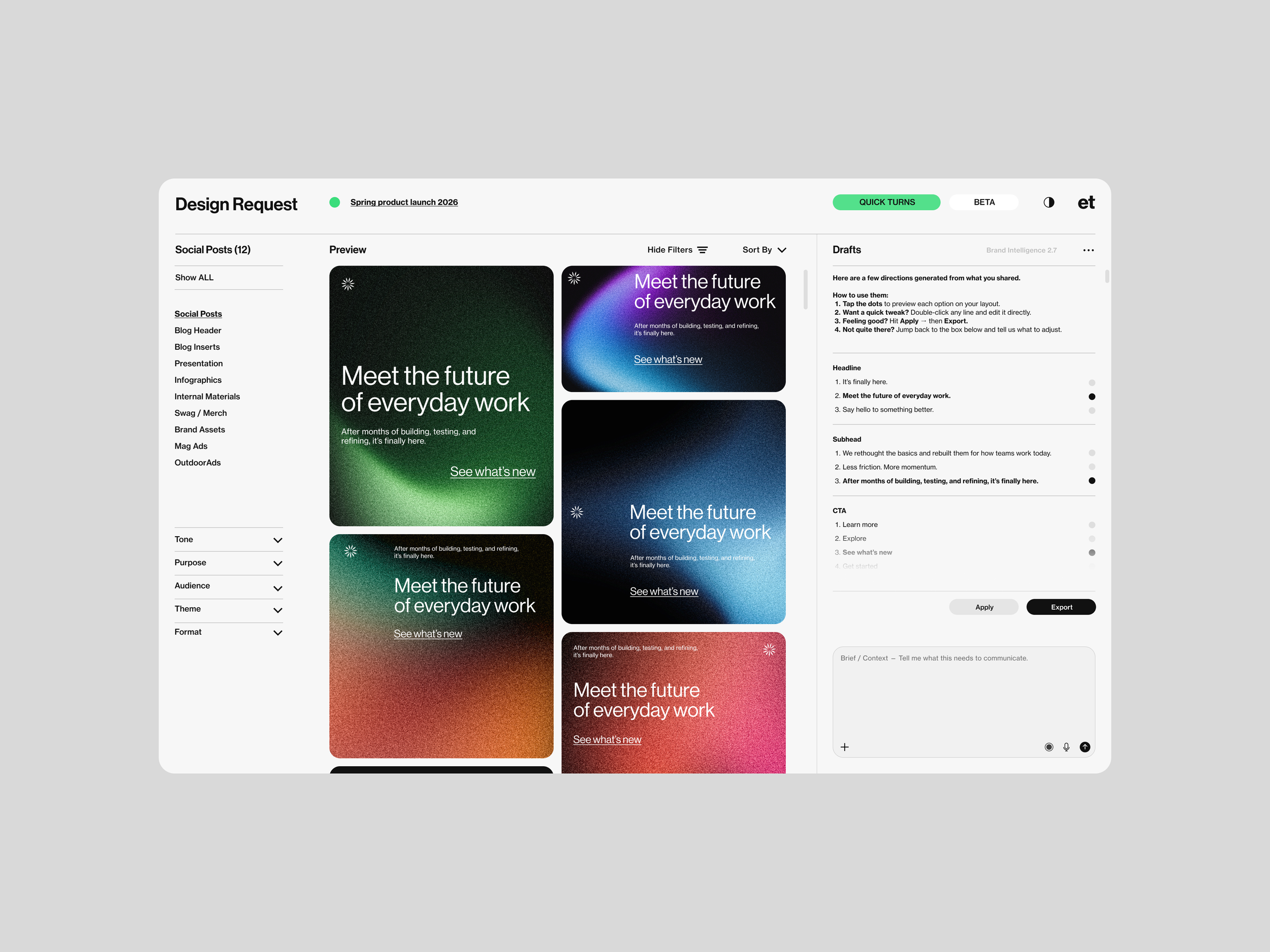 Design Request Path 1 by eisuke.design — template selection for fast execution on everyday design needs.