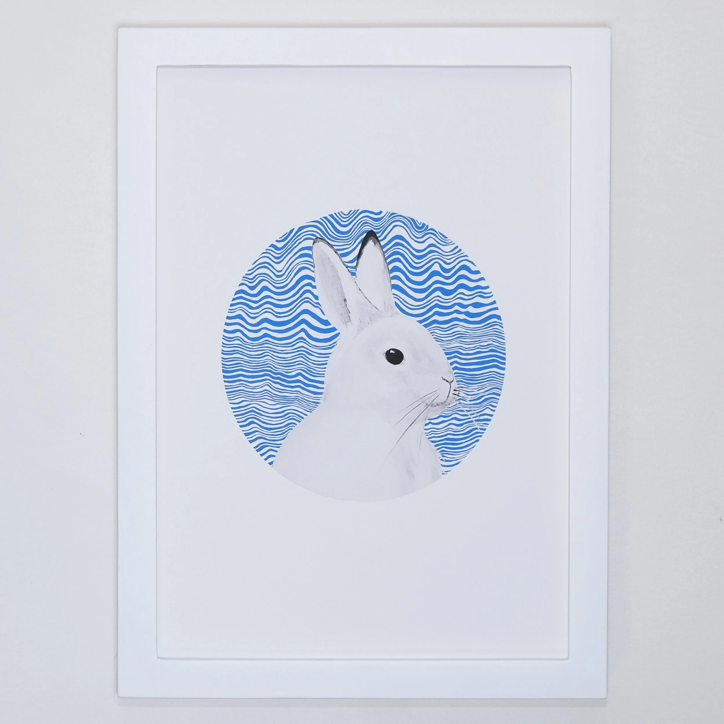 Bunny Blue Art Print