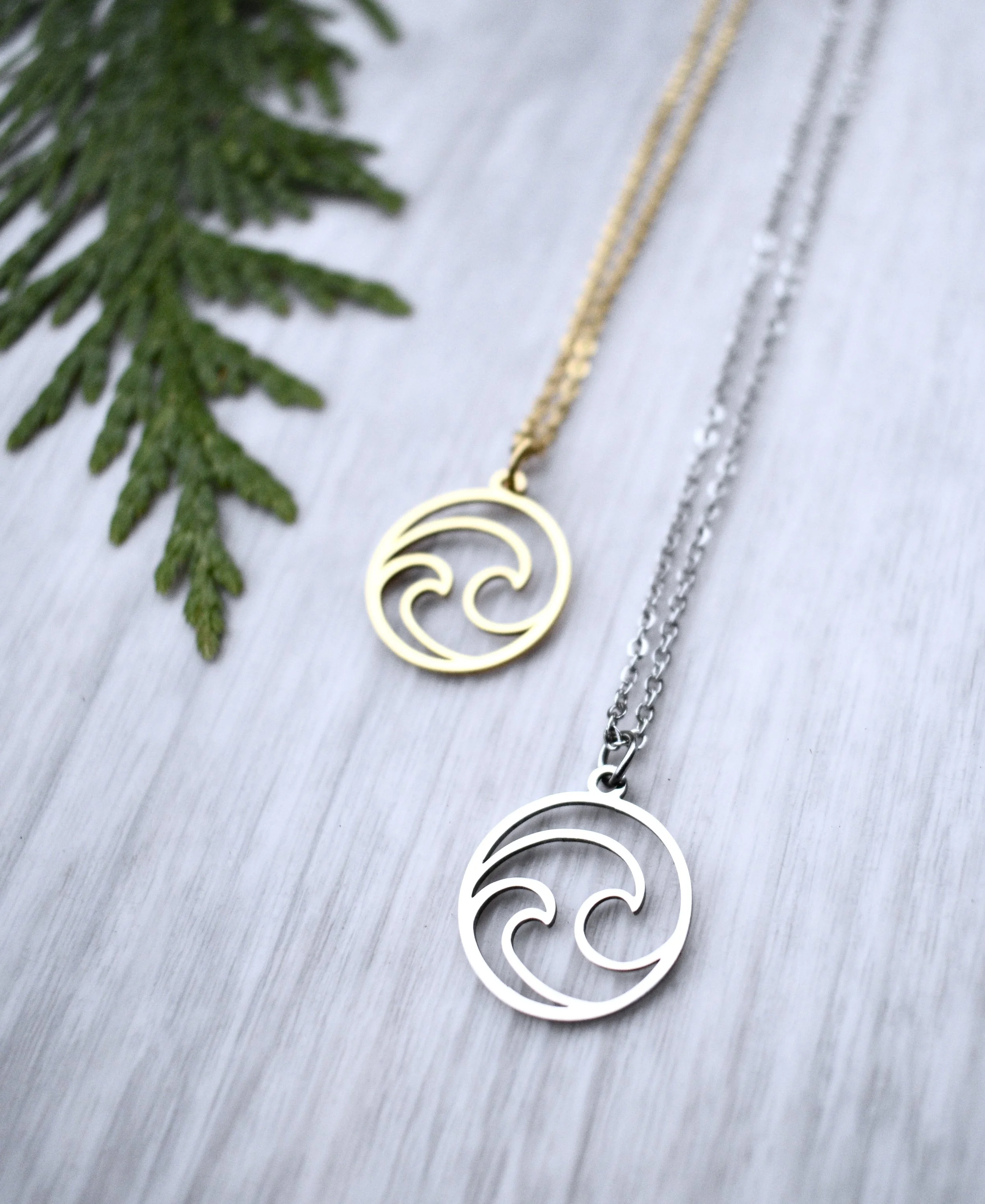 Vitamin Sea ~ Ocean Waves Stainless Steel Necklace