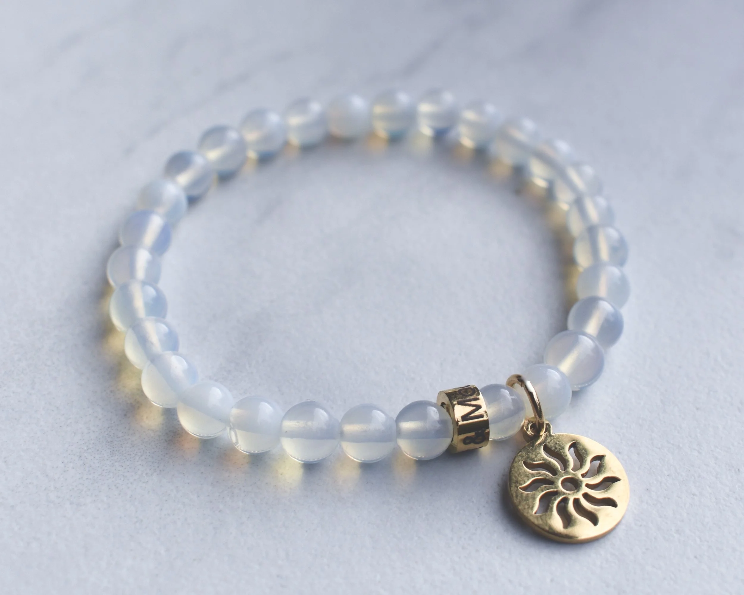 Blinded by the Light - Opalite Stacking Charm Bracelet