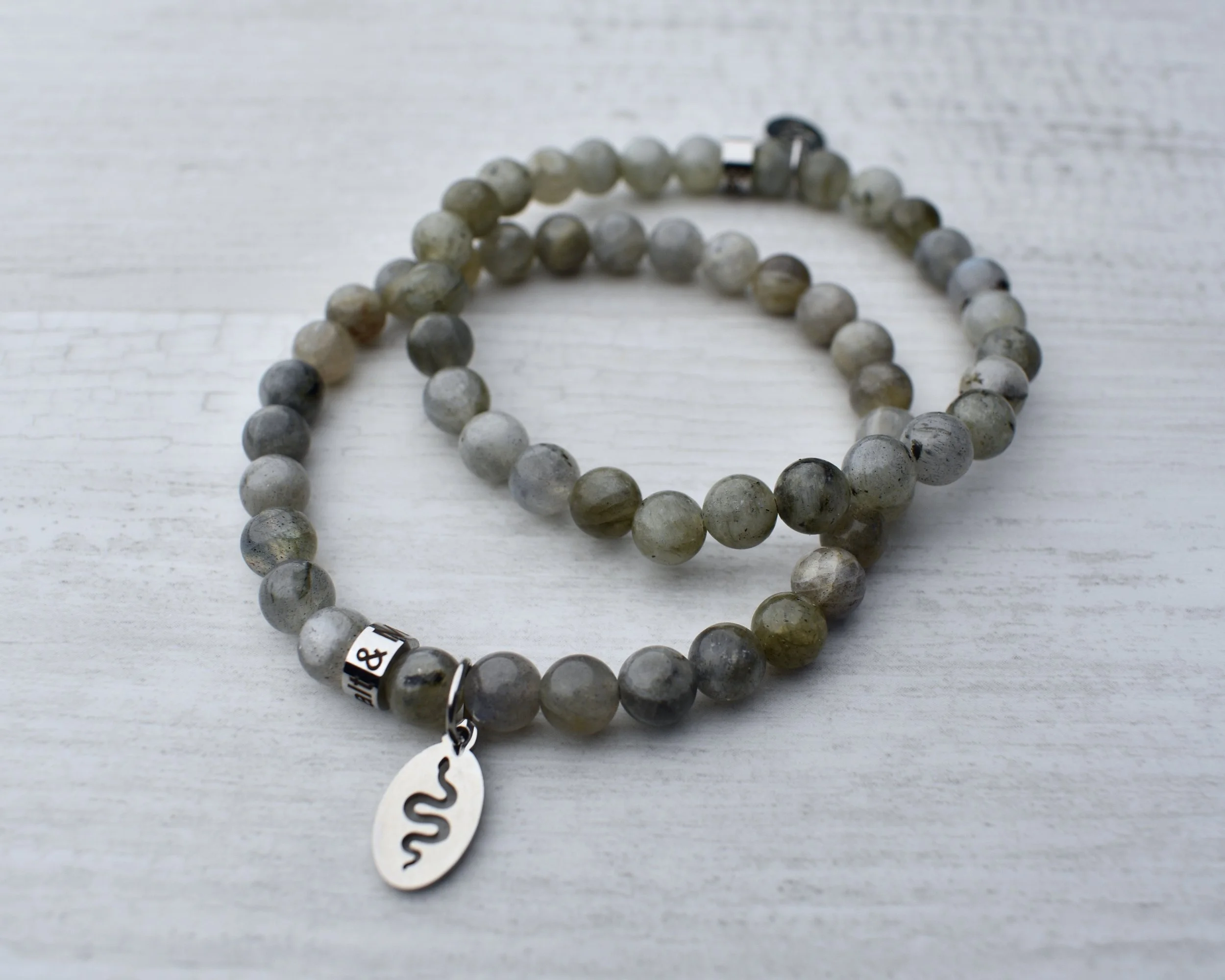 Into the Mystic - Labradorite Stacking Charm Bracelet
