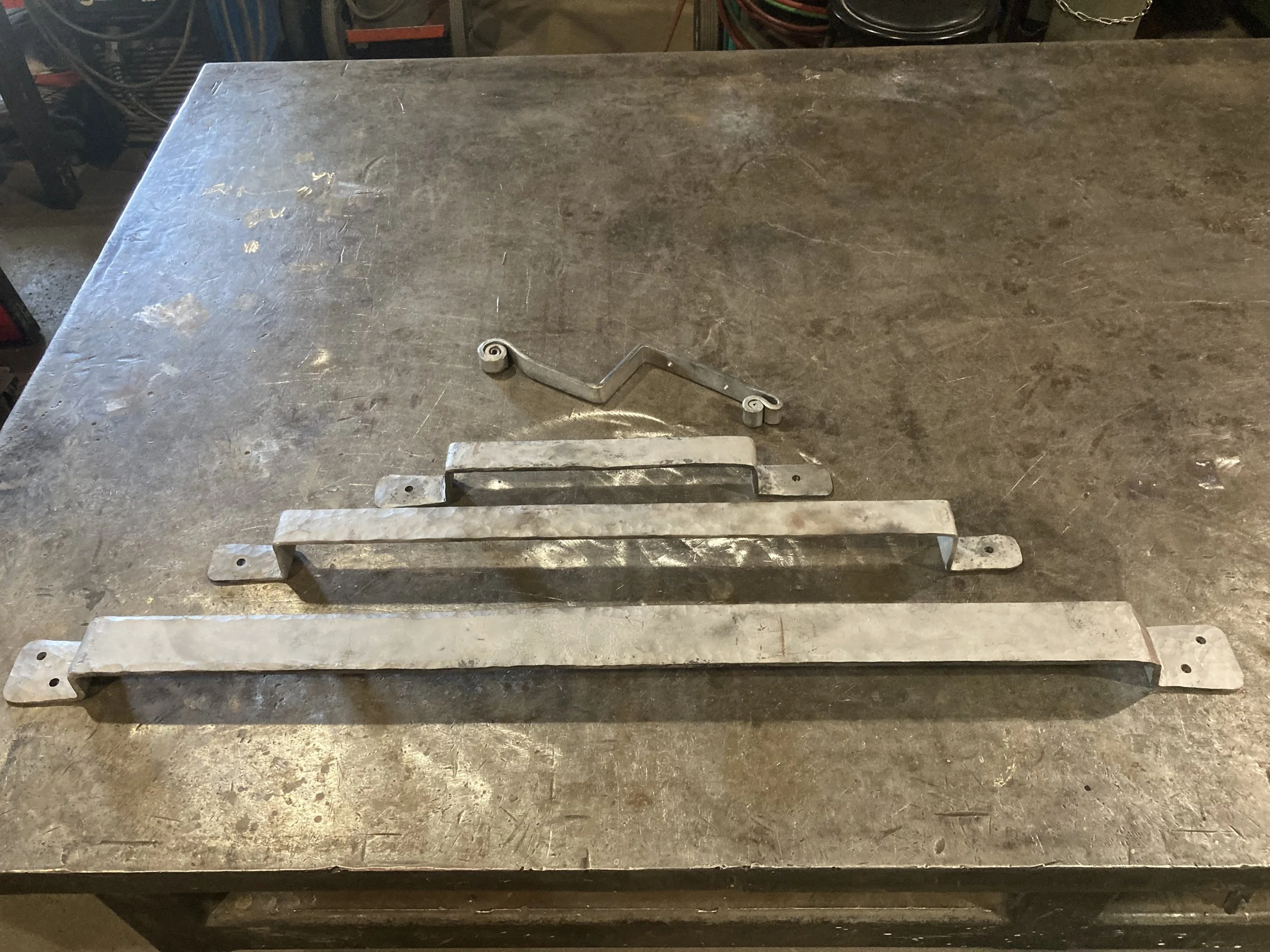 Custom handles. Made from forged steel by Brad Buxton.