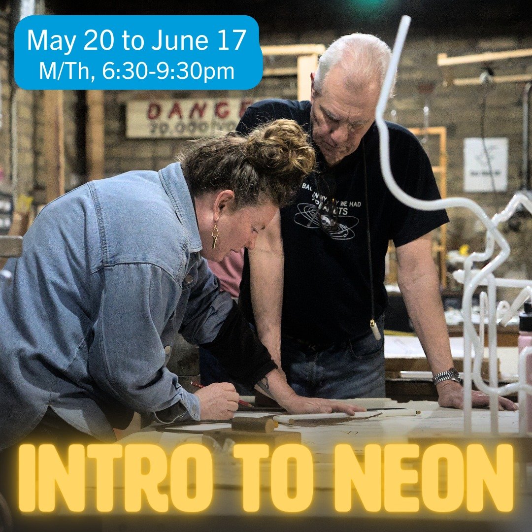 Although most signage today is made with LED lights, neon is an especially mesmerizing practice that blends art, design, and technique to create beautiful glowing pieces. Try your hand at this over 100-year-old art form with instructor Jon Ault!

Ove