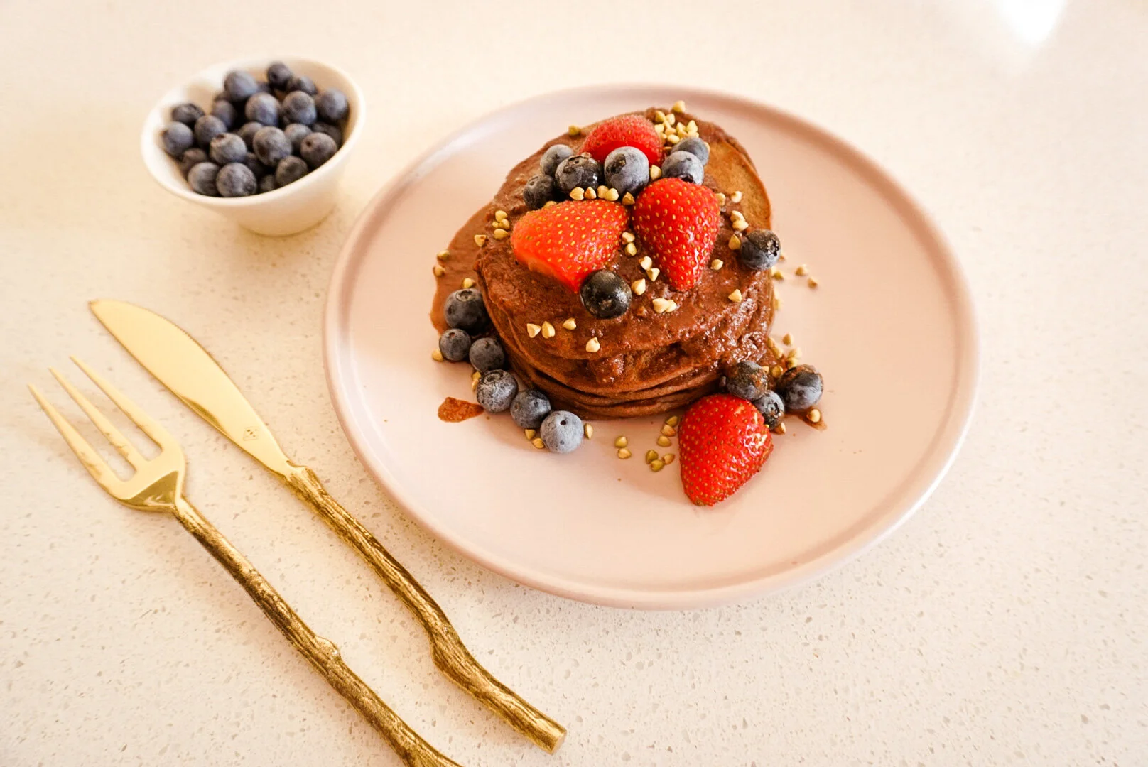 Choc-Banana Protein Pancakes