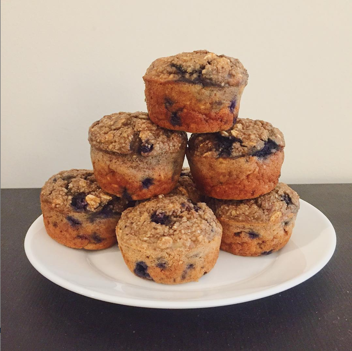 Blueberry Banana Oat Muffins