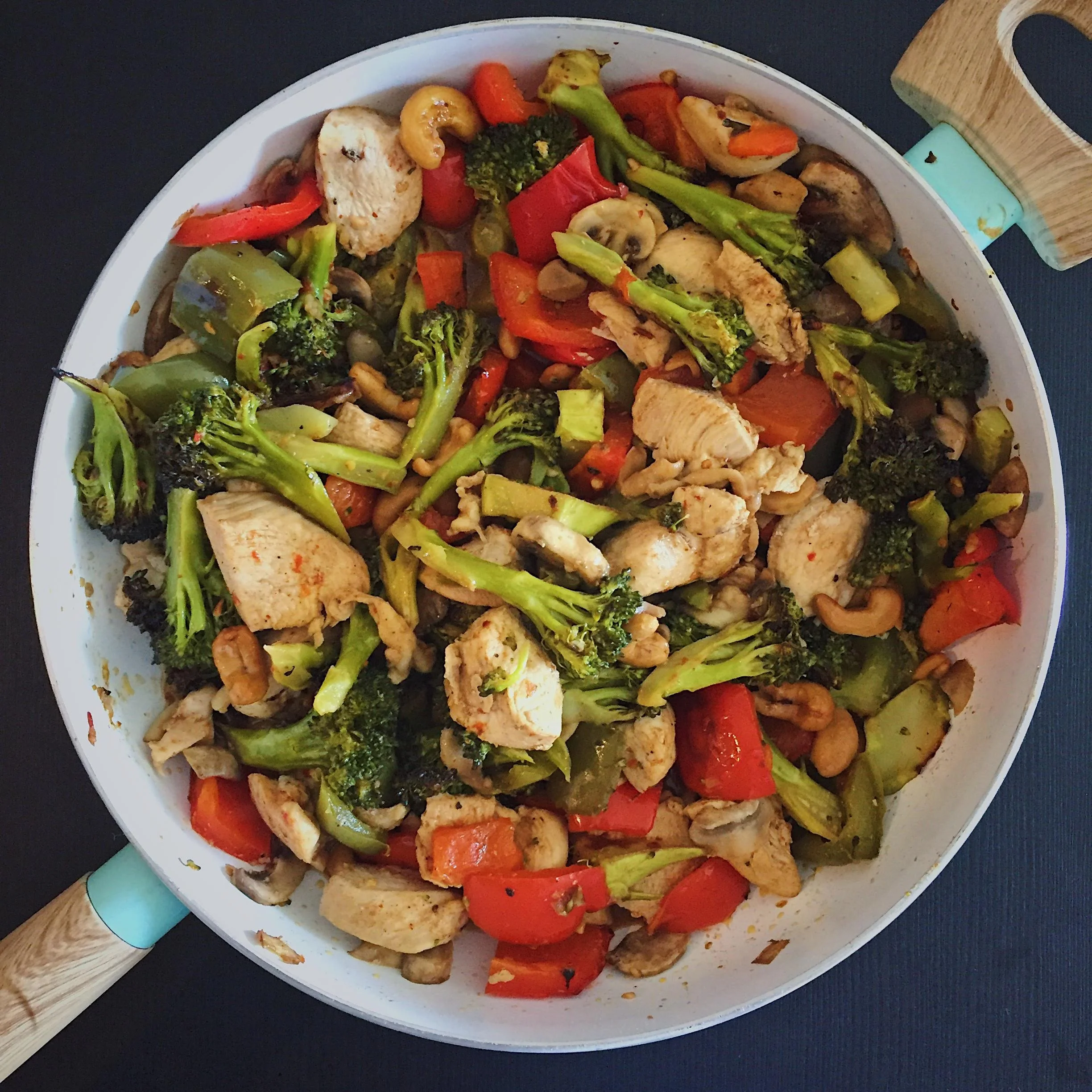 One Pan Cashew Chicken