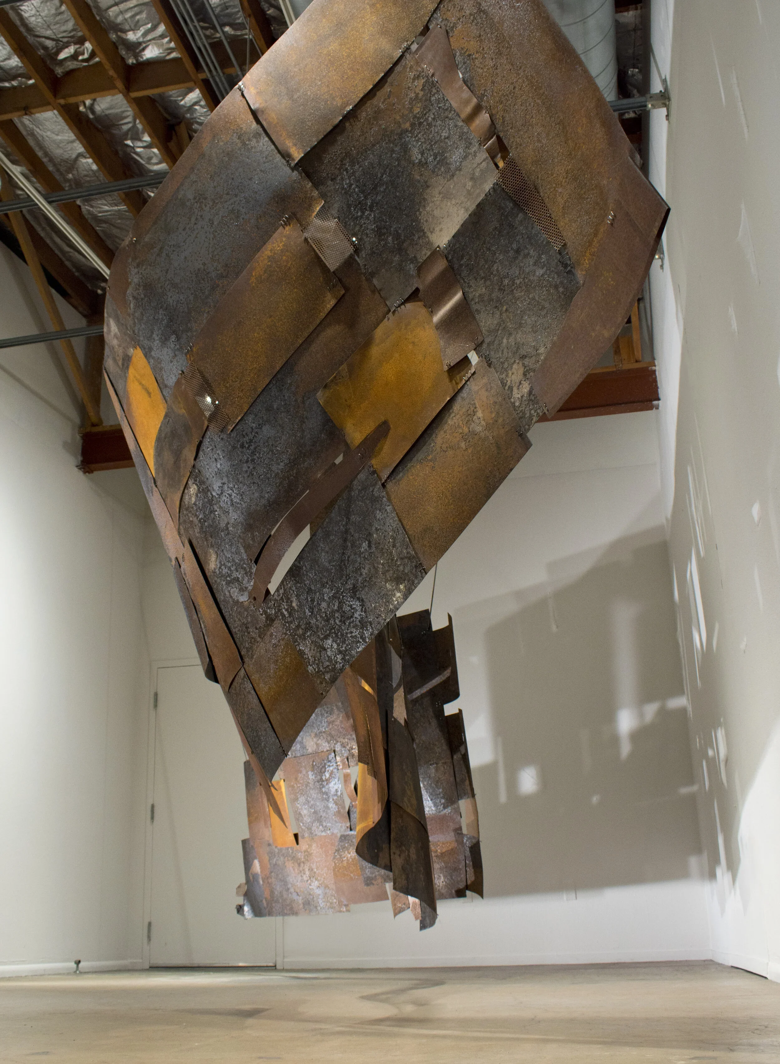 Crossing the Line  installation changes form responding to each space it is installed within.