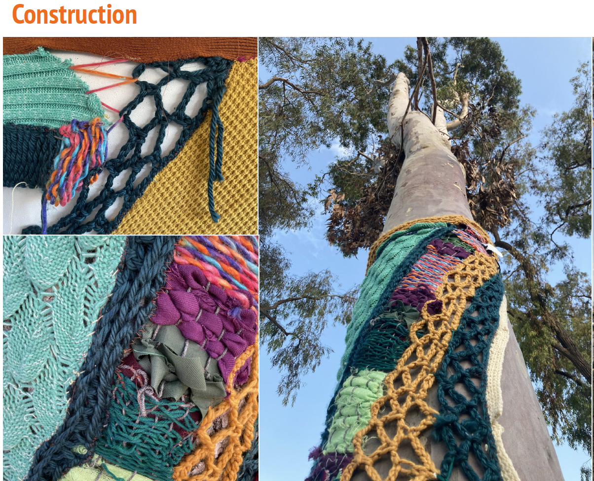  We took inspiration from the people who live and play in Linda Vista and the lines and connections created during the summer time community event.  Participants were asked to bring a piece of fabric to the event which was woven and quilted together 