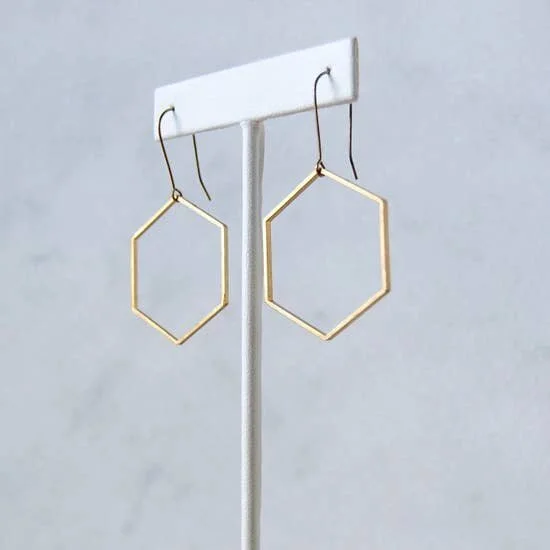 Minimal Hex Earrings