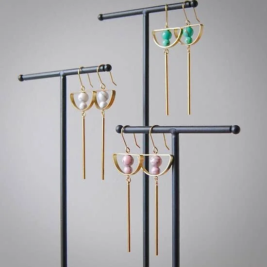 Half Moon Bar Earrings