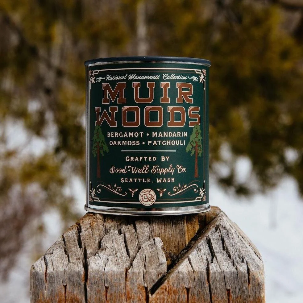 Muir Woods Candle - Bergamot, Mandarin, Oakmoss &amp; Patchouli