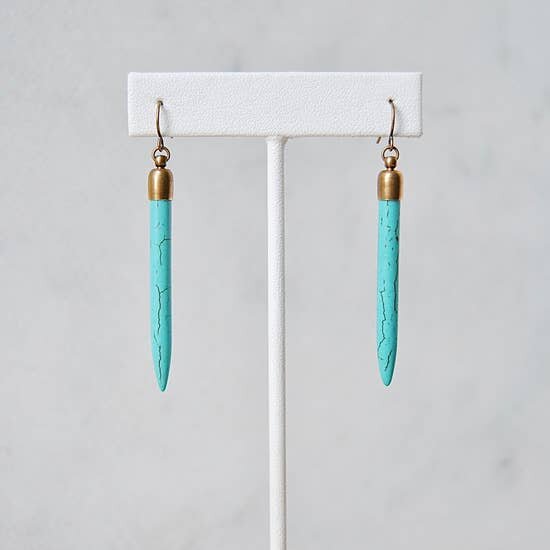 TURQUOISE SPIKE EARRINGS