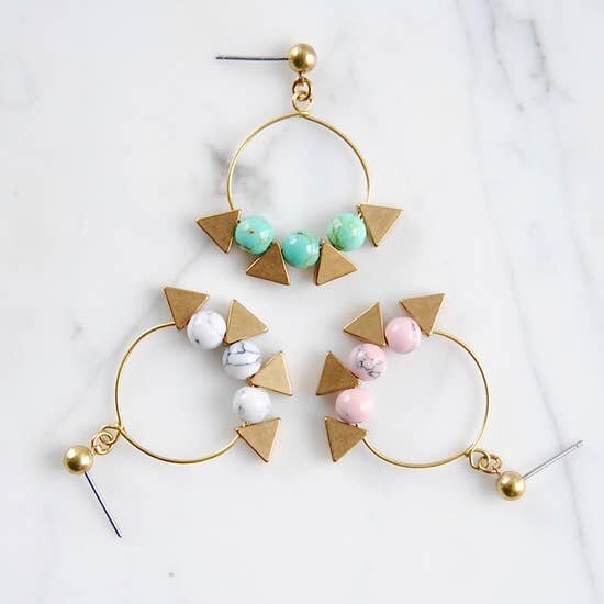 Triangle Bead Earrings