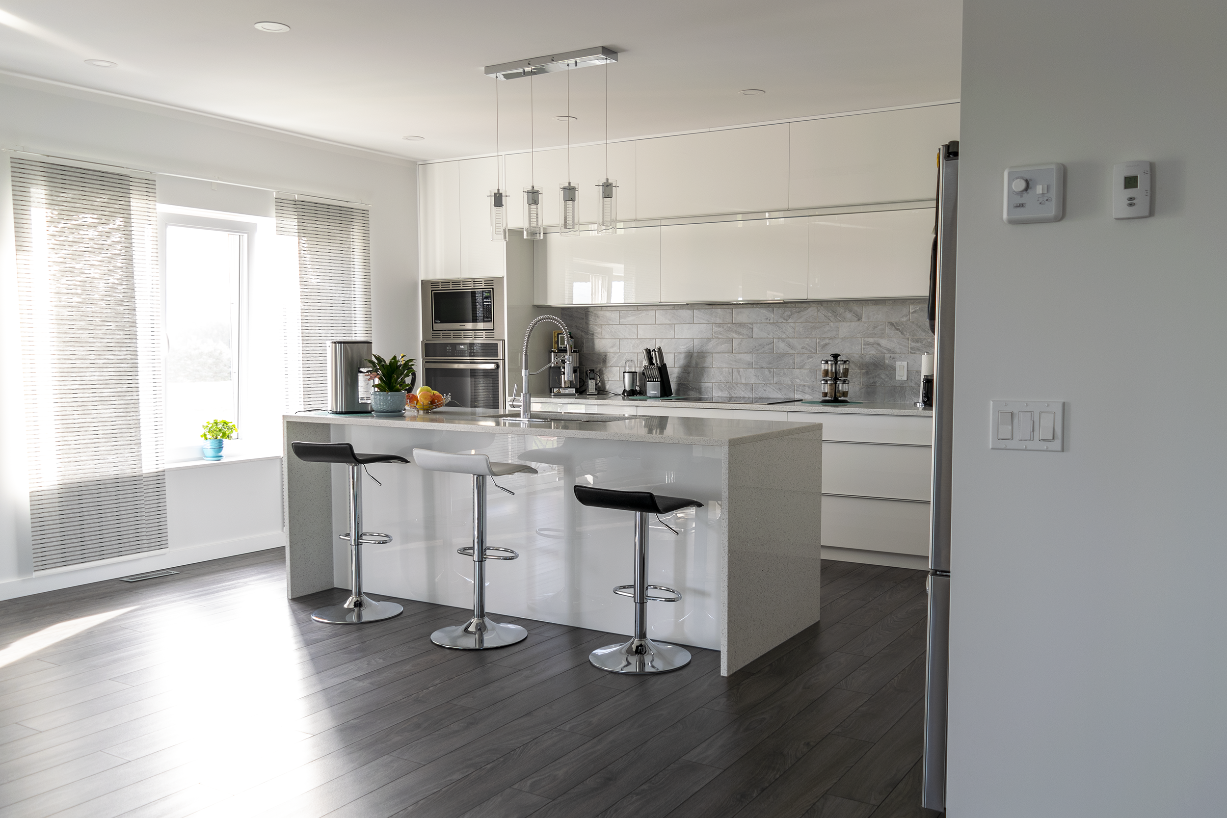 ICF built house for better thermal efficiency and minimal maintenance needs. The house is built with ICF walls and concrete beams for structure. 