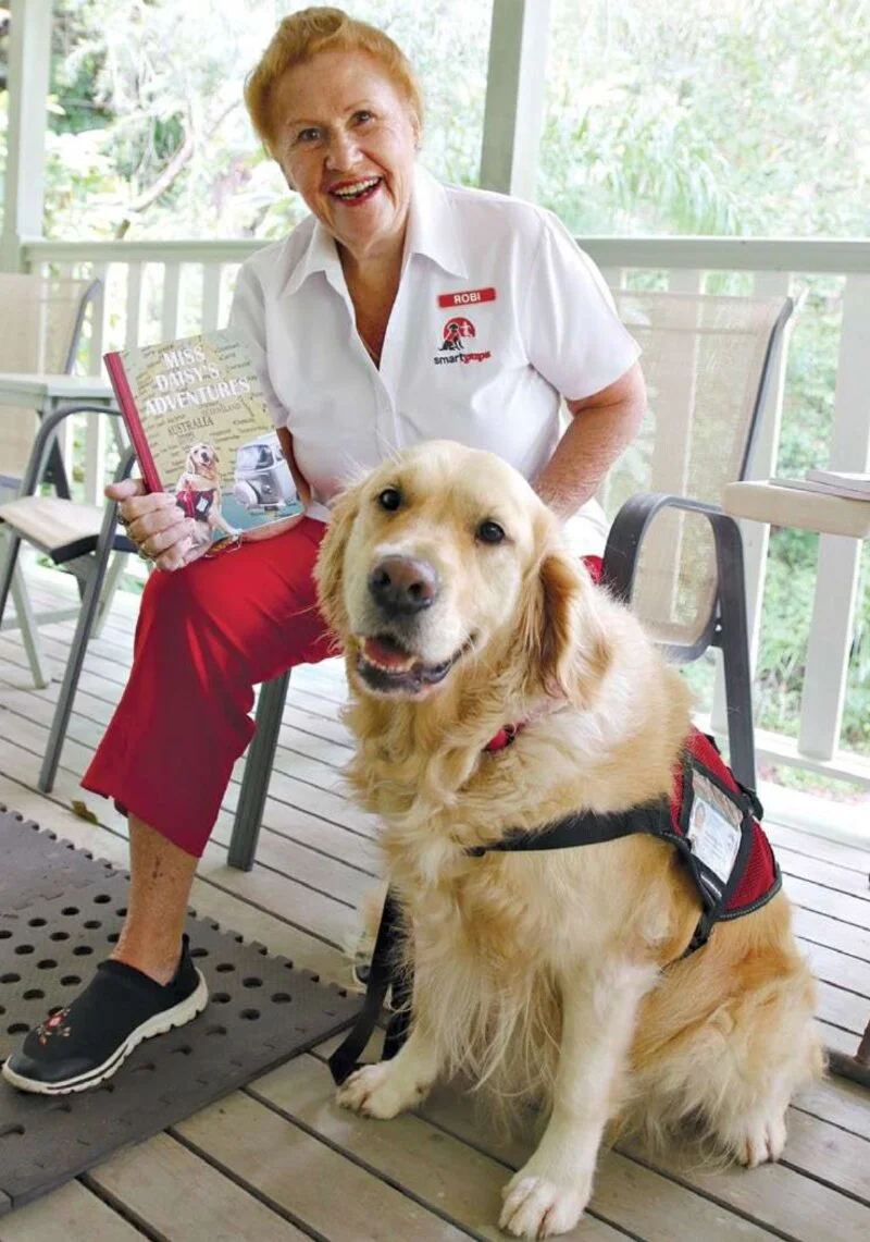 Daisy writes a book. That’s one smart pup! 