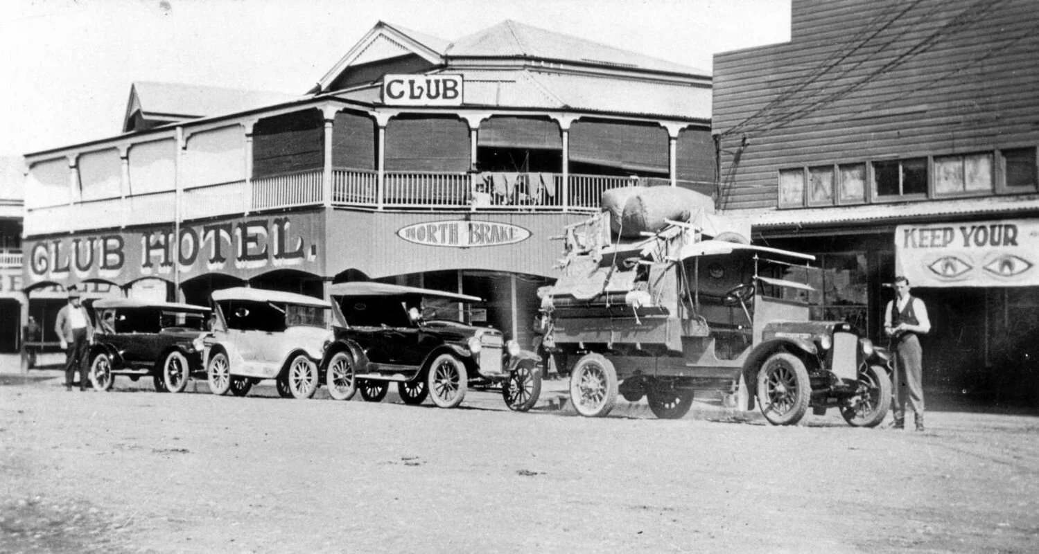 The Club Hotel, corner Mill Street and Currie Street, Nambour, ca 1920. Picture: Sunshine Coast Heritage Library