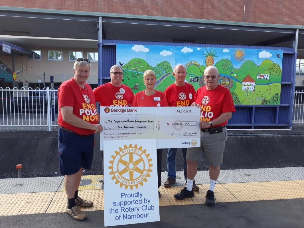 Rotary rails against polio