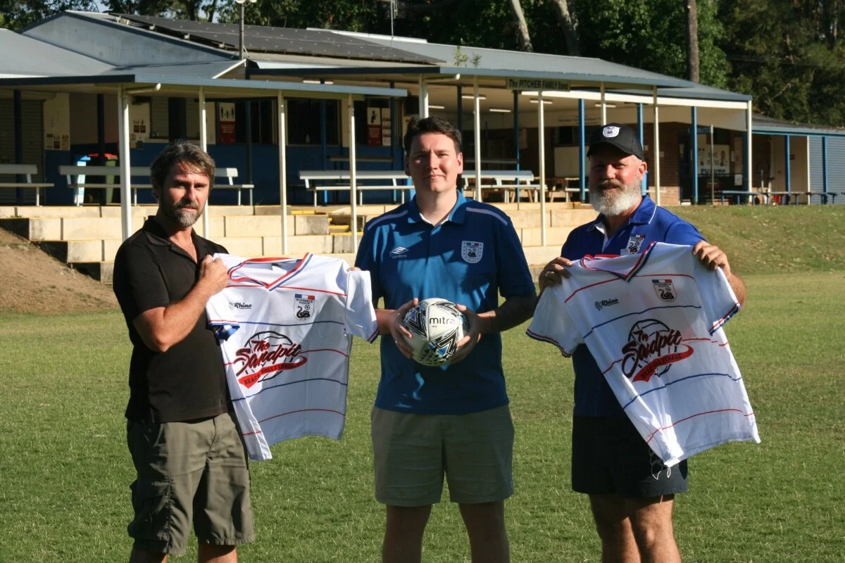 From left, Vice President Dan Webbe, Technical Director Gareth Thomson and President Andy Kinden.