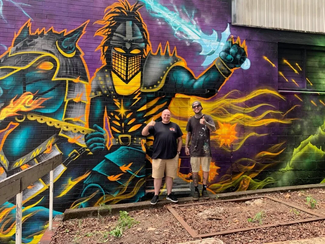 Legendary Black Knight gallops on to the scene in Currie Street