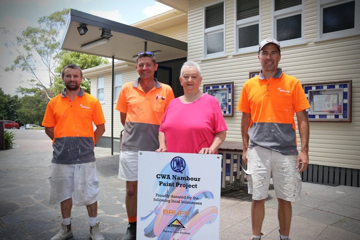 Got you covered! Bruffs paints CWA Hall free of charge