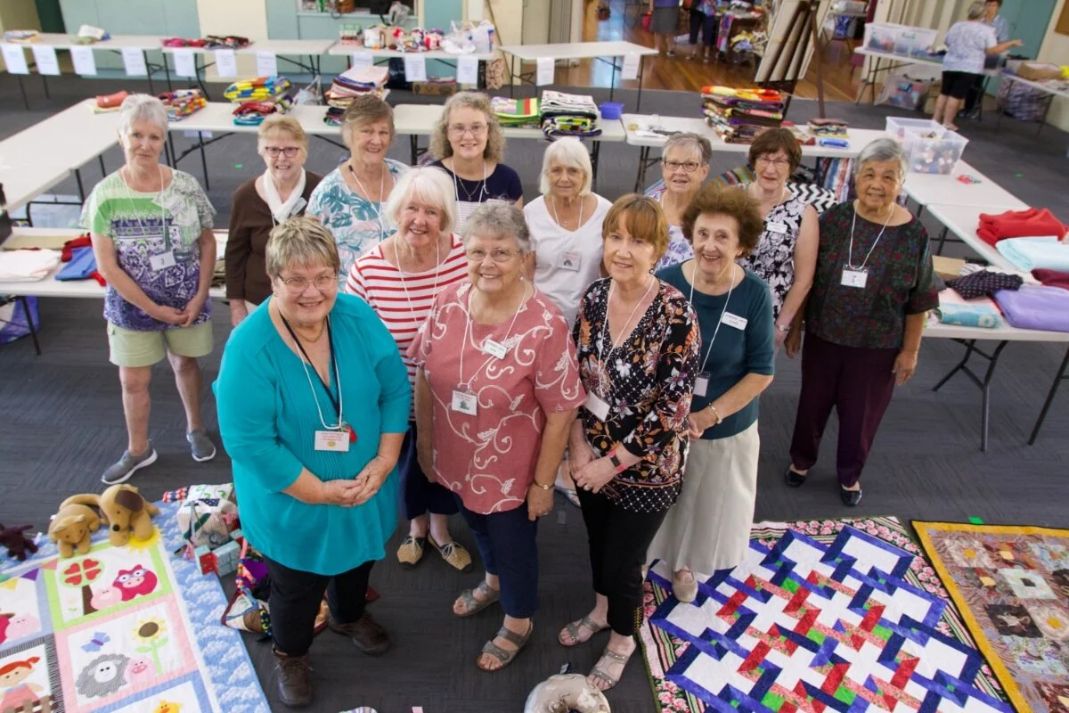 Volunteers craft comfort for people in need