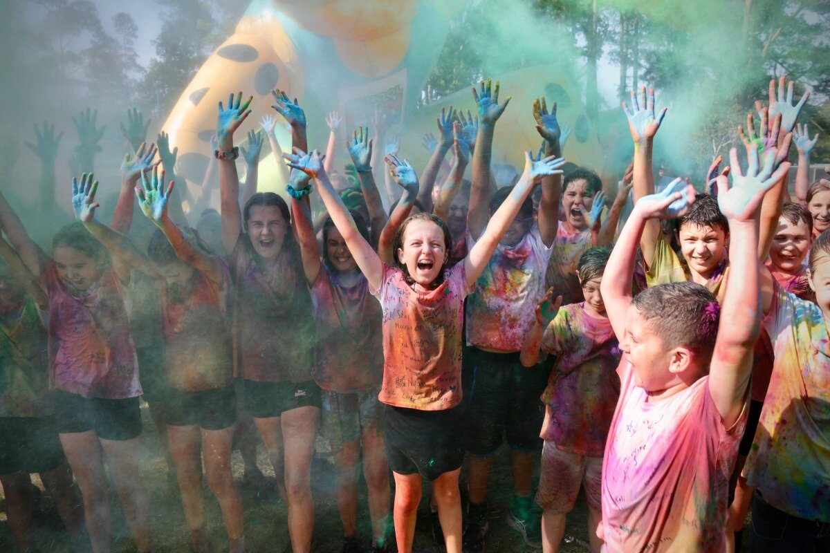 Woombye State School celebrates in an explosion of colour and fun