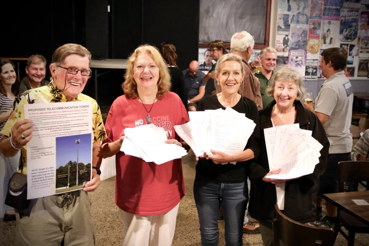 Towering  opposition:  Woombye rallies against proposed 40m high facility