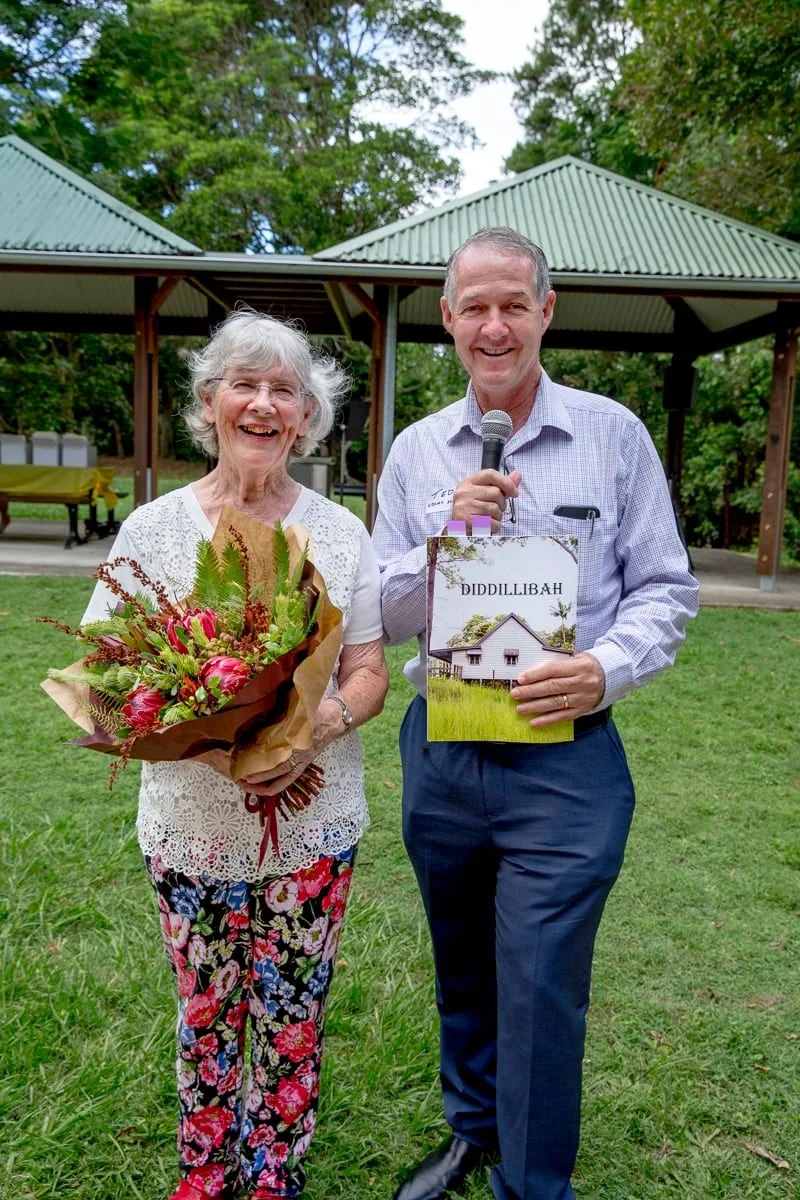 Eunice Paulett and Councillor Ted Hungerford Photo Marion Jonkers