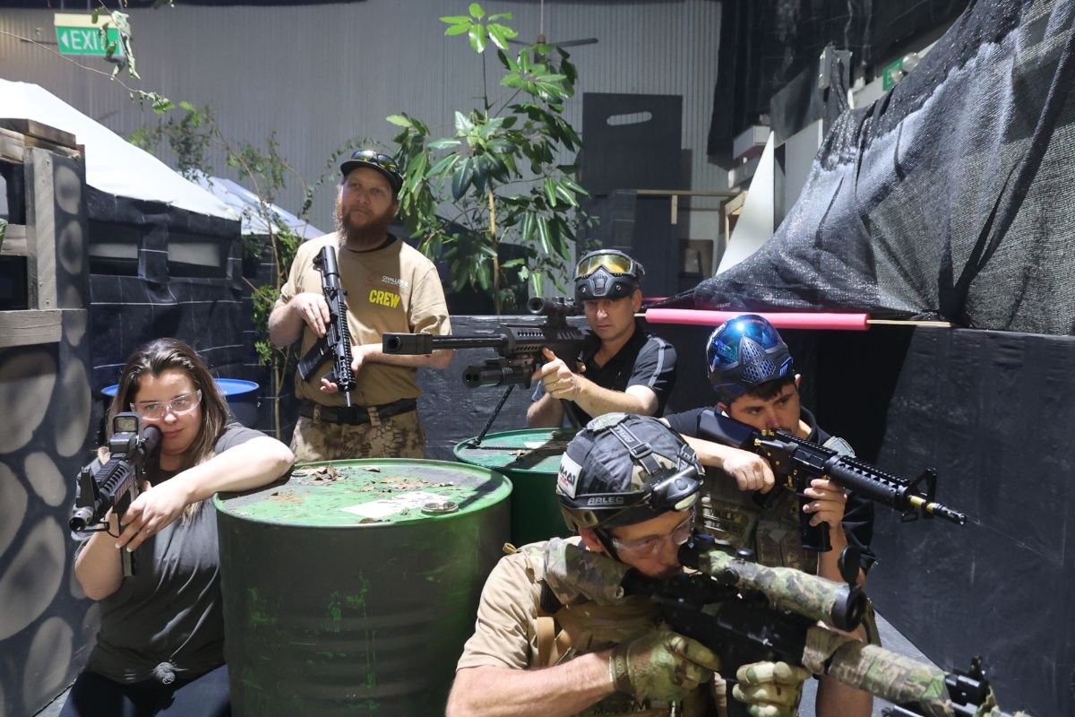 What a blast! Business offers indoor laser &amp; gel combat scenario