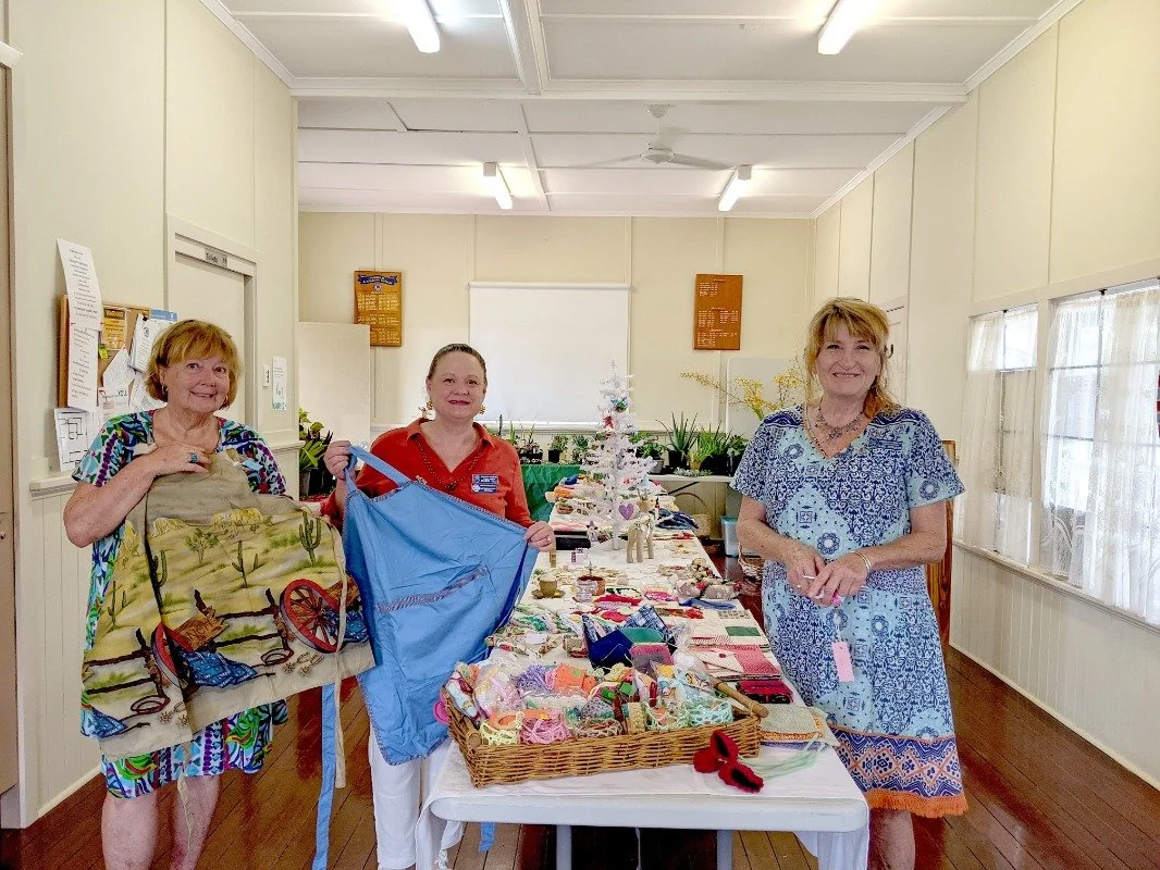 Lovingly-made items for sale at QCWA Christmas Craft Stall