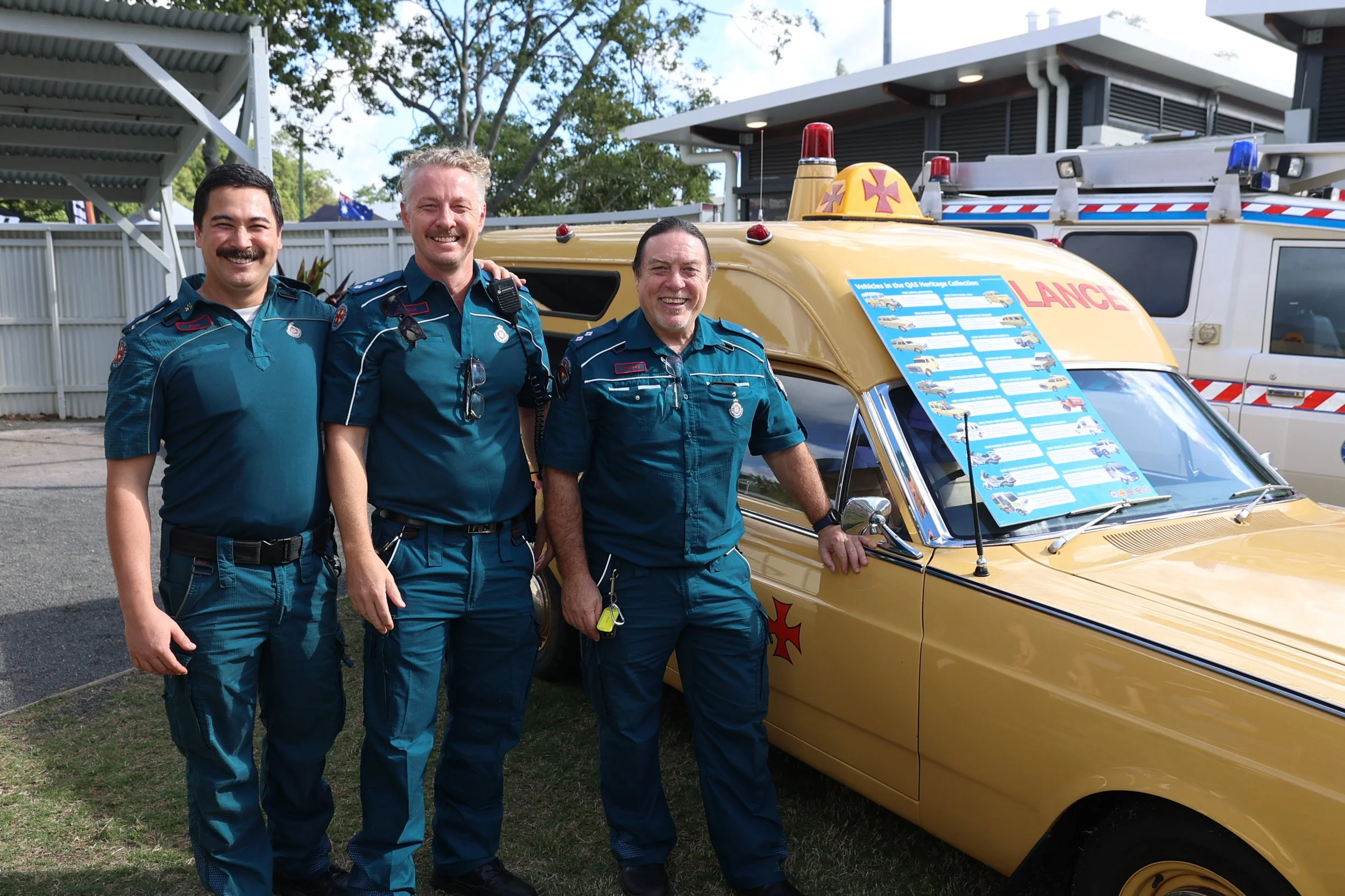 show Qld Ambulance Service personnel Ben Lu, Nick Haug and Lindsay Neilan.JPG