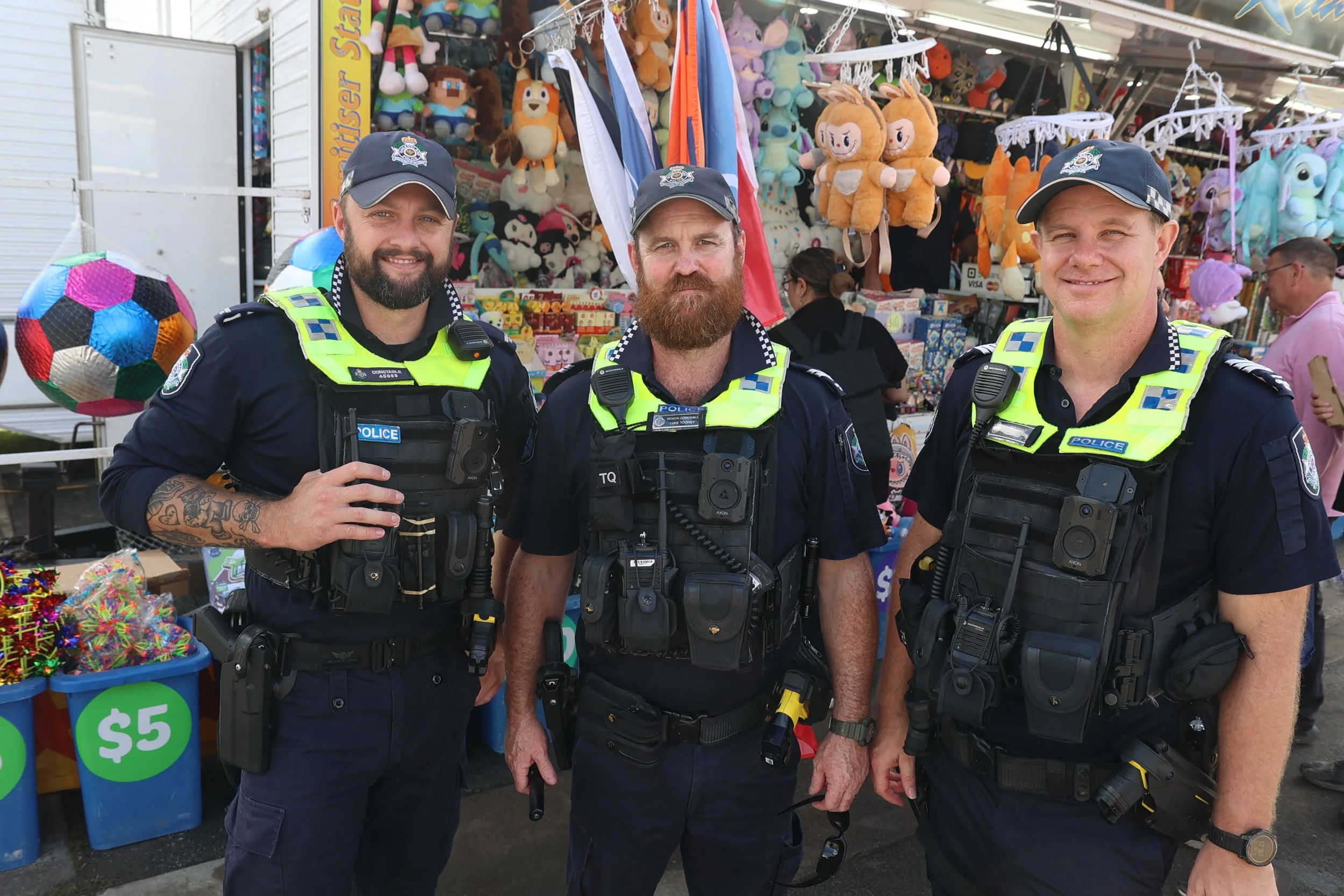Show From left, Constable Hannes, Senior Constable Luke Toohey and Sergeant Brock Murphy.JPG
