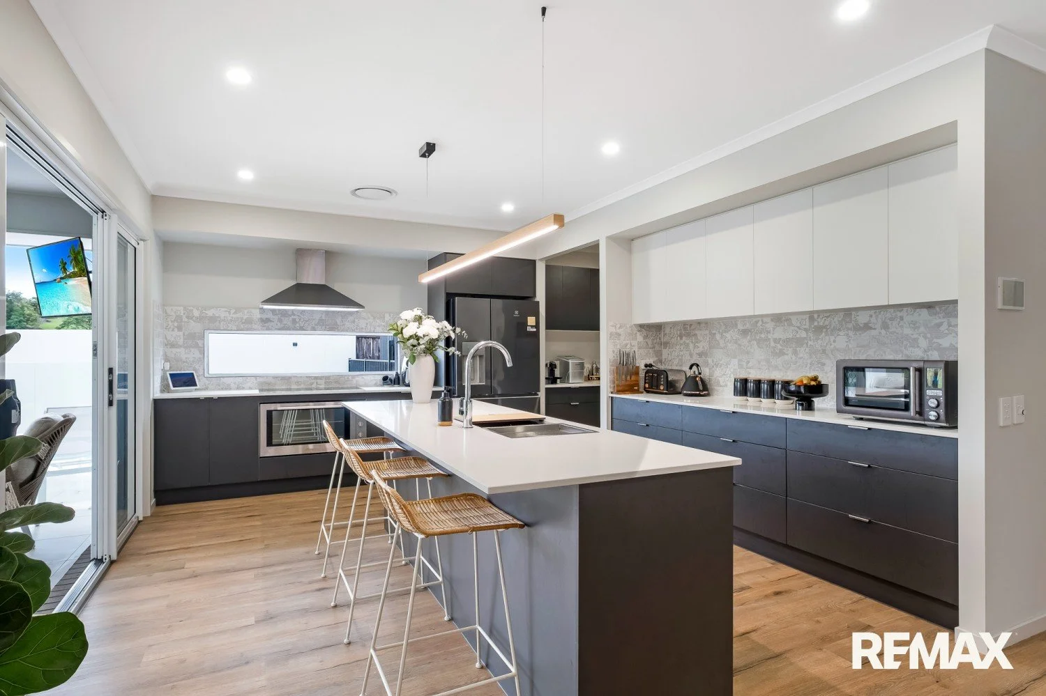 Modern single-level living with resort style entertaining