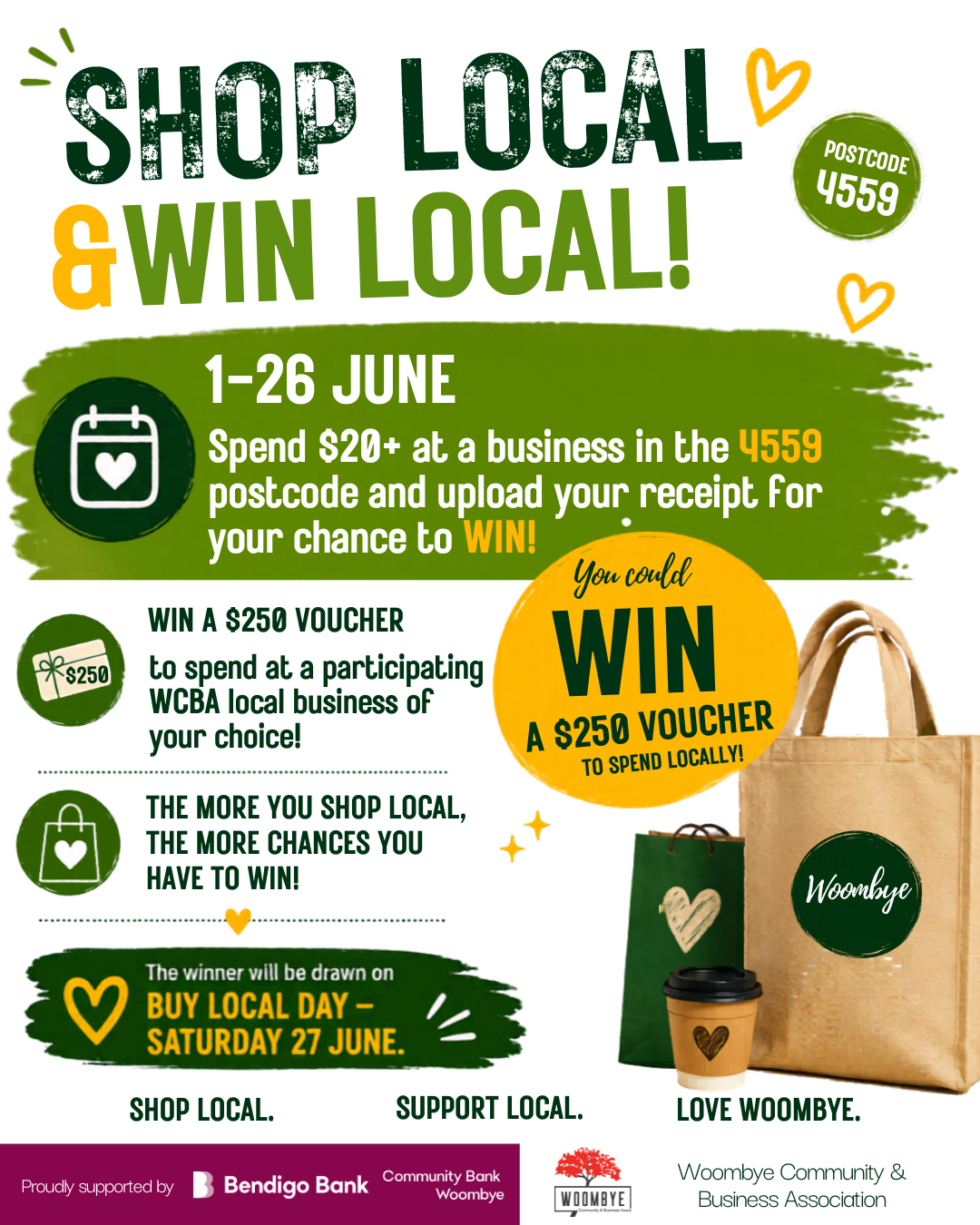 Buy local push gives Woombye shoppers chance to win