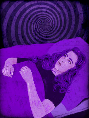 laying in bed gif
