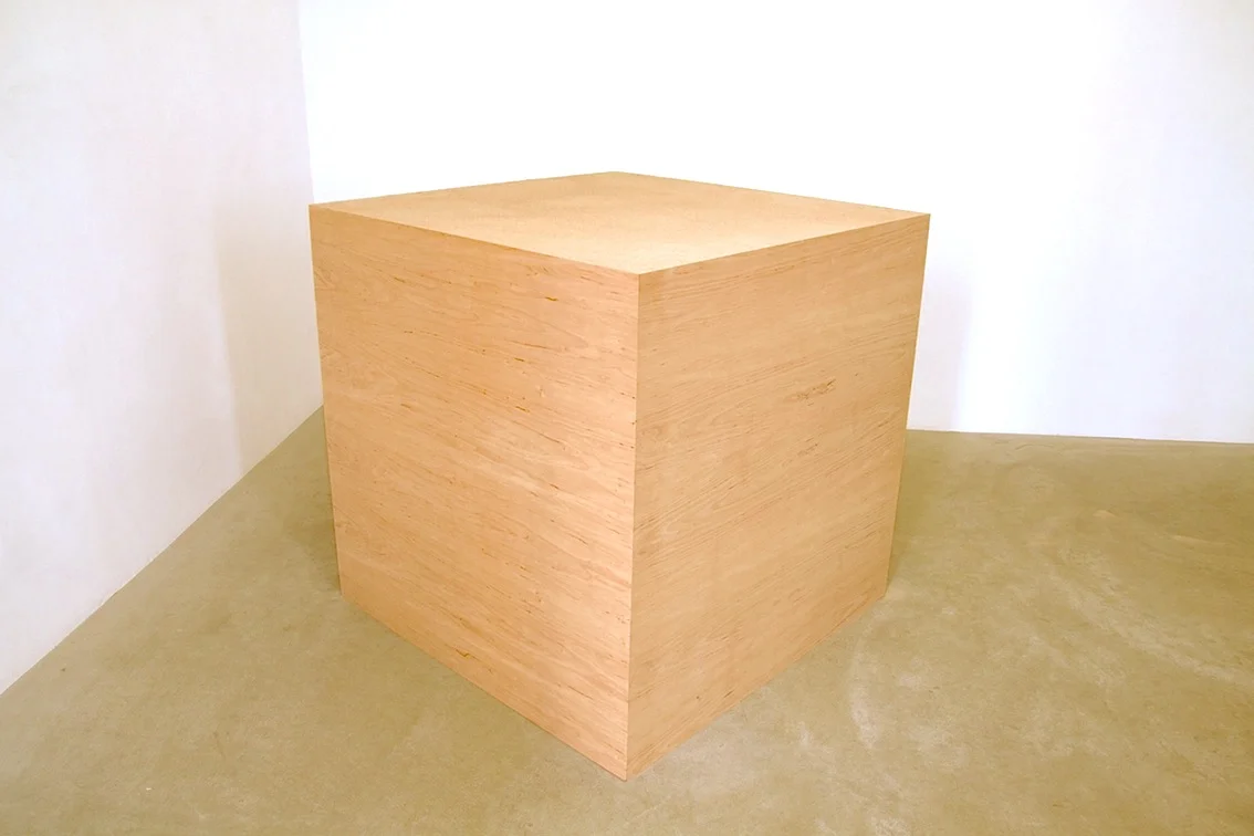 the container and the contained 1x1x1m wood and sand