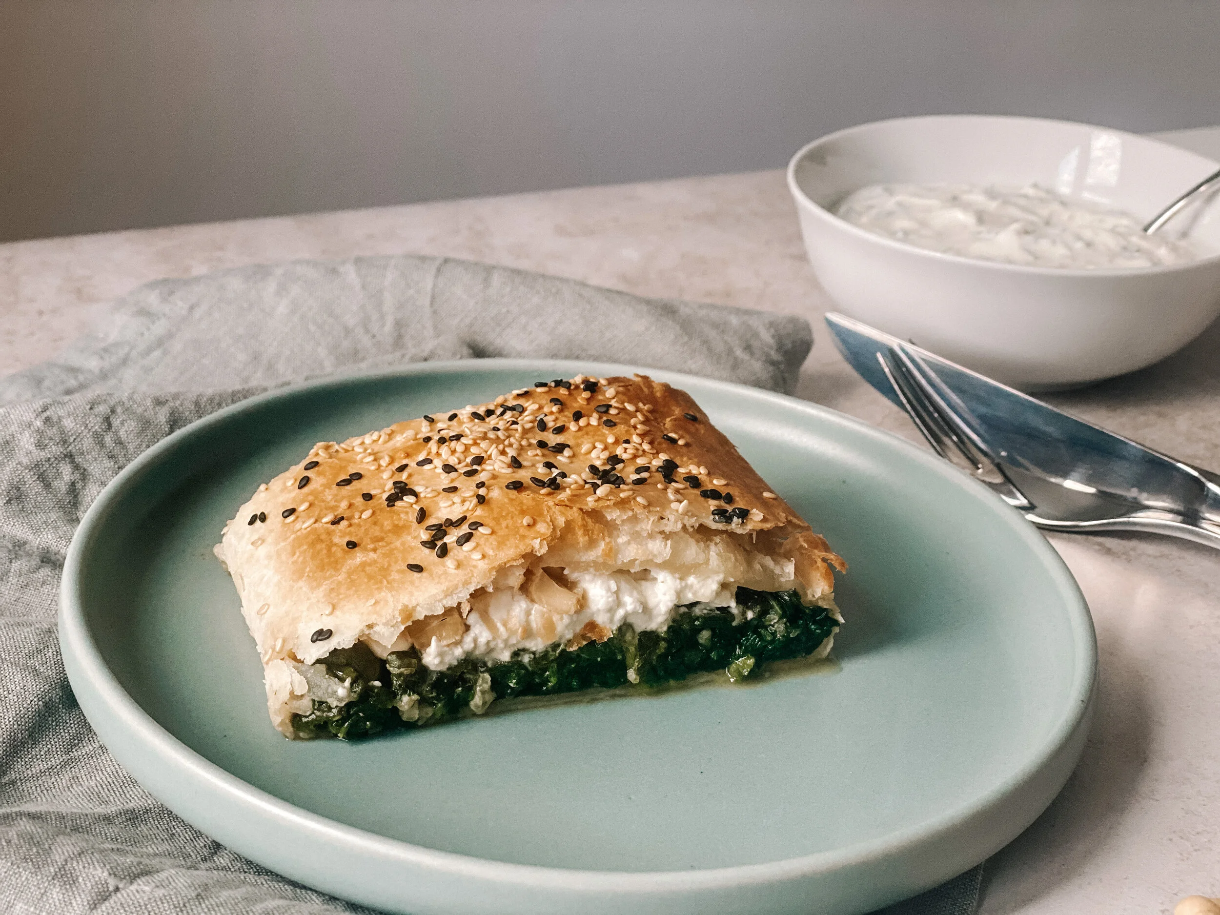 Spinach &amp; Wild Garlic Strudel