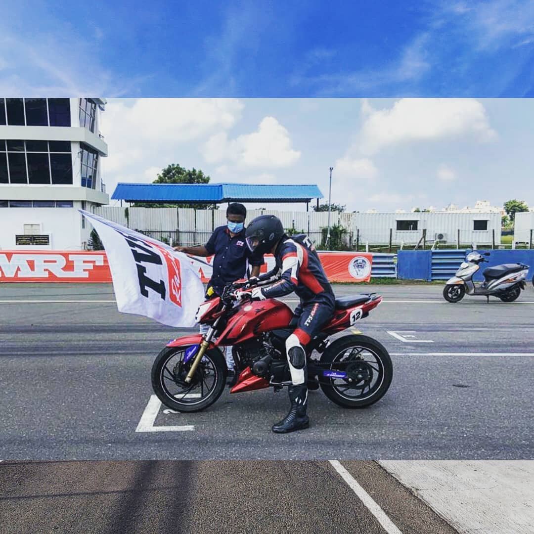 Tried my first race start practise as a novice rider for the @tvsapacheseries and full day of race training . Definitely not comfortable on two wheelers like on cars and been more than a decade since been on a track.

Good to atleast learn how to rid