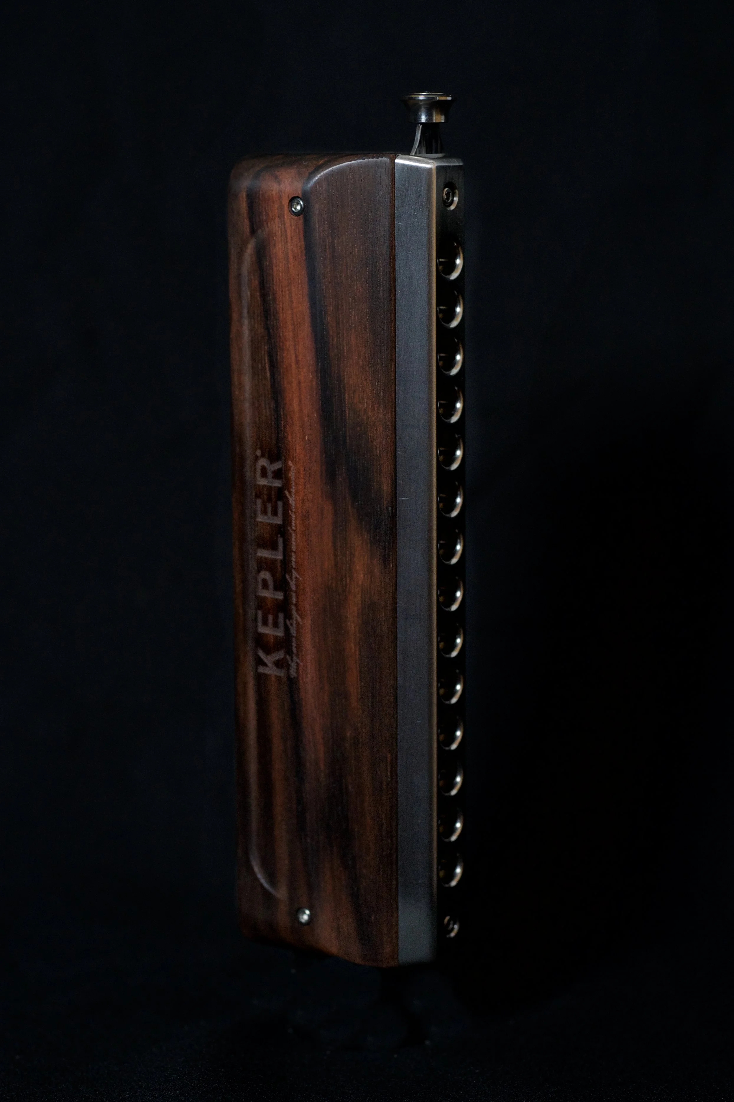 KEPLER 14 Chromatic Harmonica - Titanium Comb with Blackwood Cover