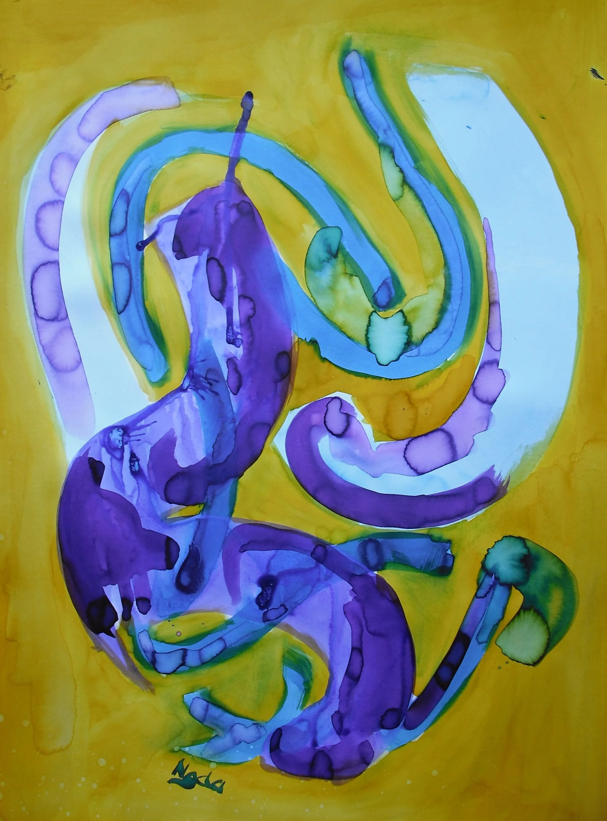 The snail and the orchid.JPG