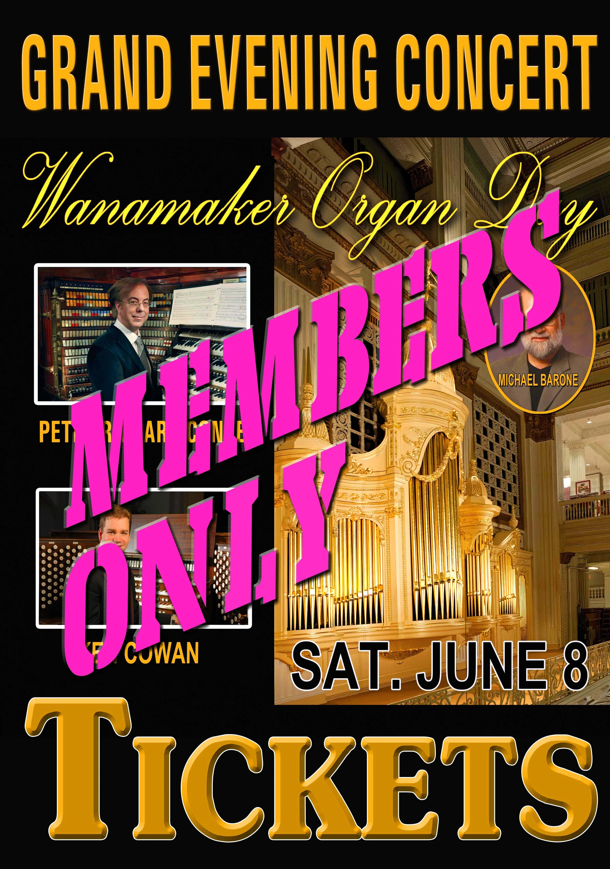Concert Tickets — Friends of the Wanamaker Organ