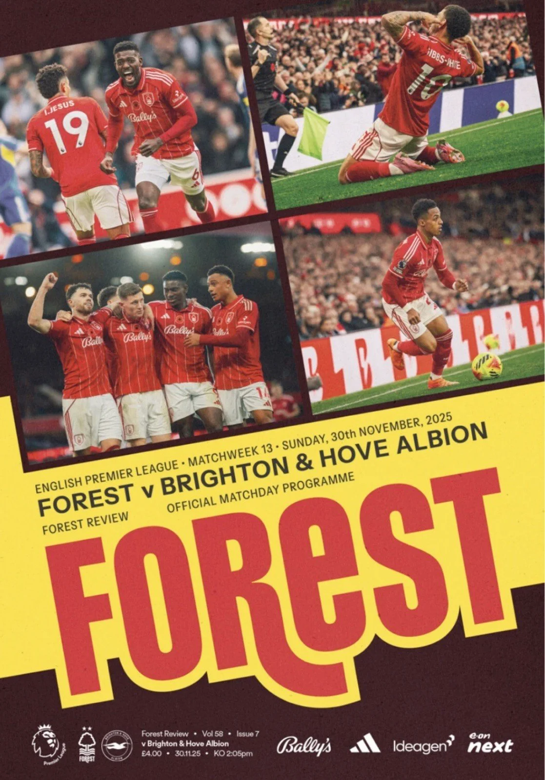 30 Nov 25 v Nottingham Forest W 2-0