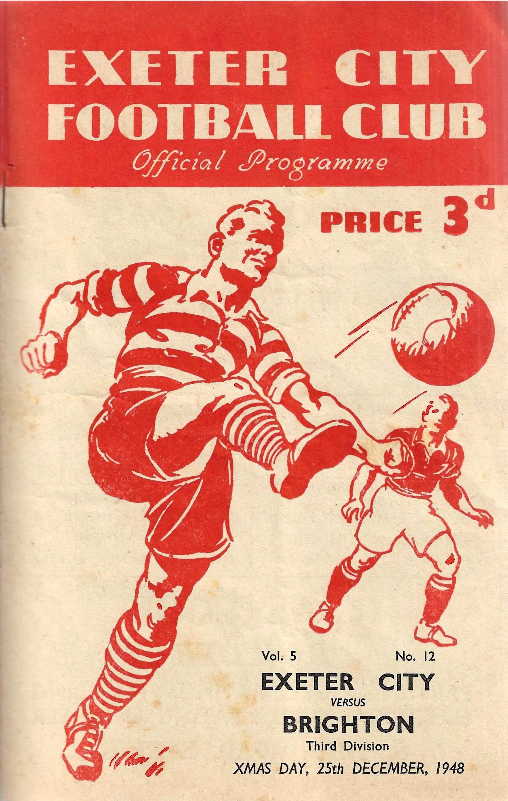 25 Dec 48 v Exeter City D 1-1